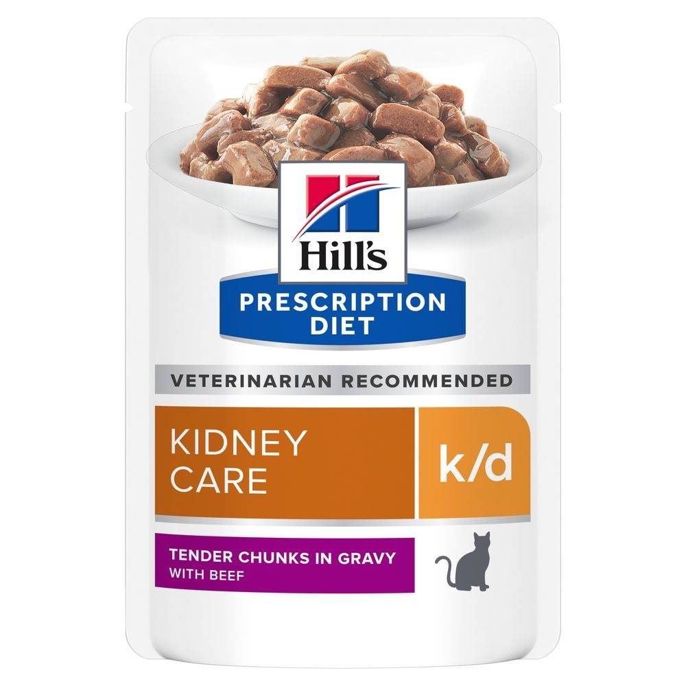 Hill's k/d Kidney Care Renal 85 Grammi Cibo Umido per Gatti Adulti e Anziani - 12 bustine