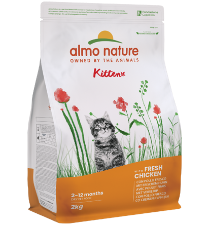 Almo Nature Kitten con Pollo Fresco Crocchette Per Gattini