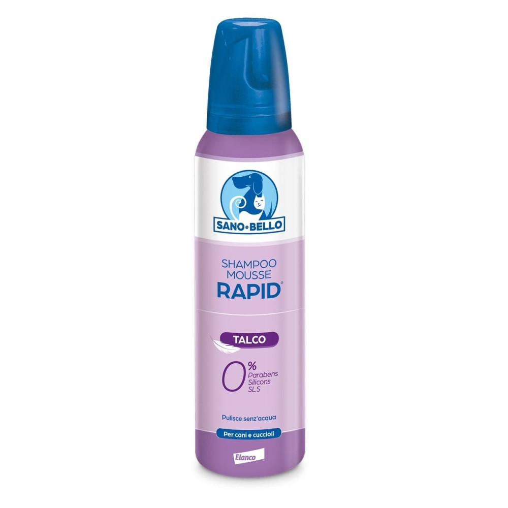 Sano & Bello Shampoo Mousse Rapid Al Talco 300 ml Per Cani