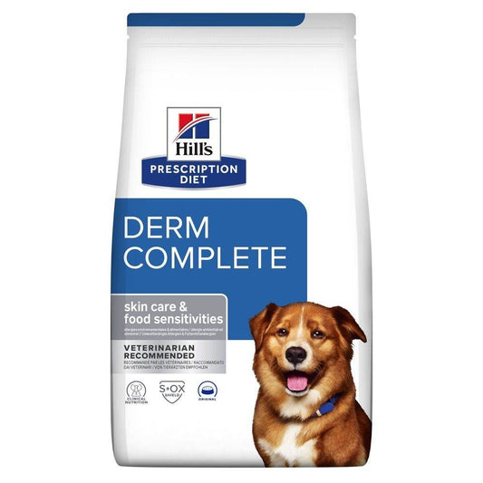 Hill's Derm Complete Cibo Secco per Cani Adulti per Problemi di Pelle e Pelo