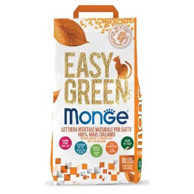 Monge Lettiera Vegetale Easy Green 10 Litri Per Gatti e Gattini