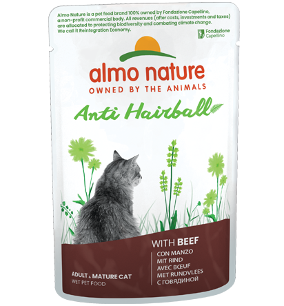 Almo Nature Anti Hairball Cibo Umido Per Gatti Adulti - 6 Buste x 70 Grammi