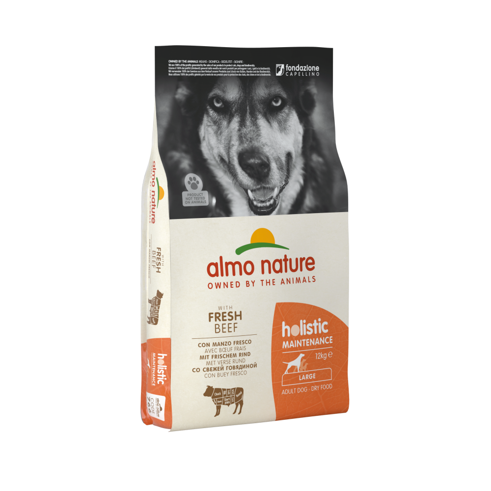 Almo Nature Holistic 12 kg Crocchette Con Manzo Fresco Per Cani