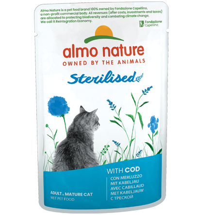 Almo Nature Sterilised Cibo Umido Per Gatti Sterilizzati - 6 Buste x 70 Grammi