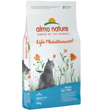 Almo Nature Life Maintenance con Pesce Azzurro Fresco Crocchette Per Gatti Adulti