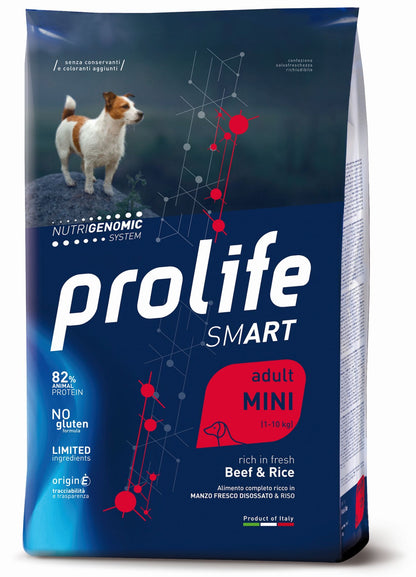 Prolife Smart Adult Manzo e Riso Small Per Cani Adulti Taglia Piccola