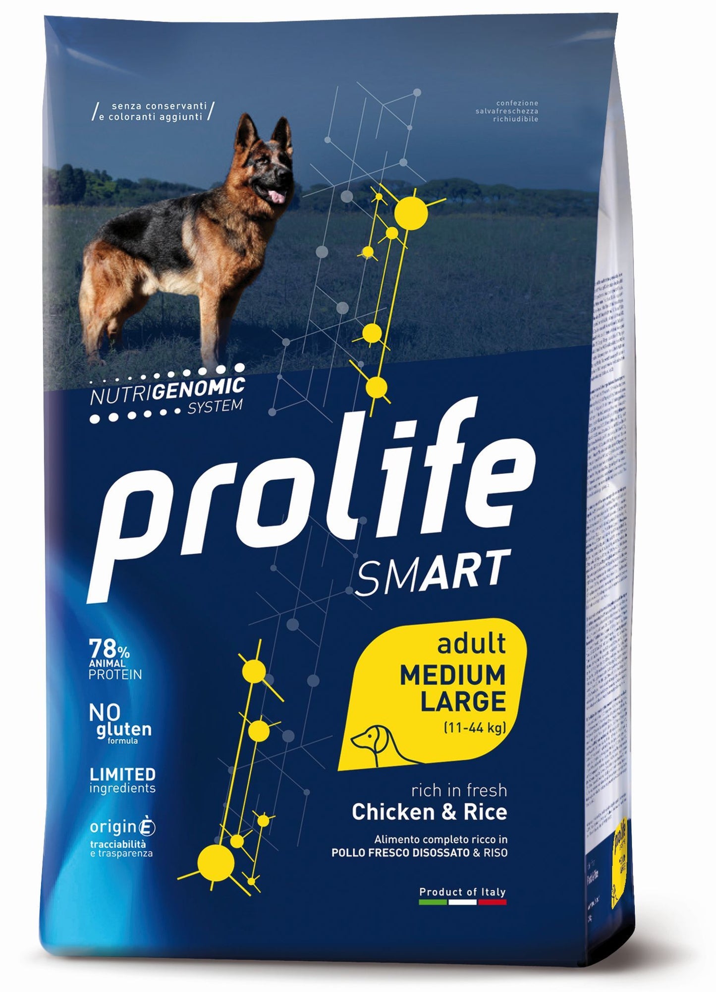 Prolife Smart Adult Pollo e Riso Medium Large Per Cani Adulti