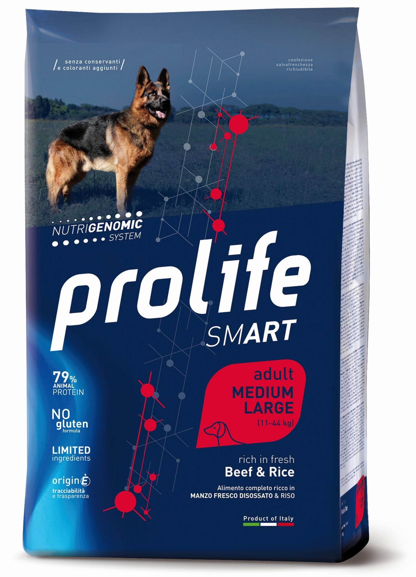 Prolife Smart Adult Manzo e Riso Medium Large Per Cani Adulti