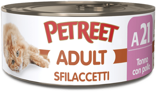 Petreet Sfilaccetti Per Gatti Adulti 48 Lattine x 70 grammi