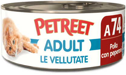 Petreet Adult Le Vellutate Per Gatti Adulti - 24 Lattine x 70 Grammi