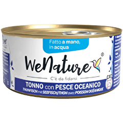 We Nature in Acqua 85 Grammi Cibo Umido per Gatti Adulti - 6 lattine