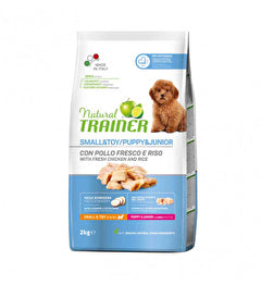 Natural Trainer Puppy & Junior 2 kg Per Cuccioli Con Pollo e Riso