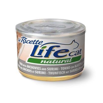 Life Cat Natural Le Ricette 150 Grammi Cibo Umido per Gatti Adulti - 6 lattine