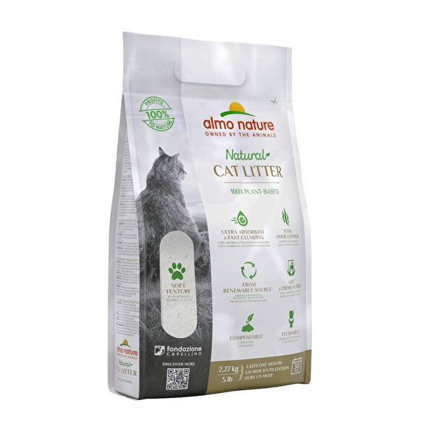 Almo Nature Cat Litter Soft Texture 2,27 kg Lettiera Naturale 100% Biodegradabile Per Gatti