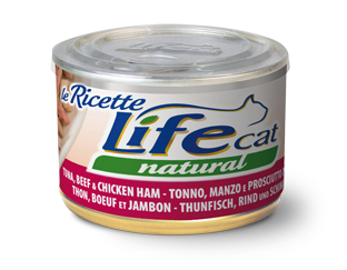 Life Cat Natural Le Ricette 150 Grammi Cibo Umido per Gatti Adulti - 6 lattine