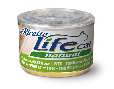 Life Cat Natural Le Ricette 150 Grammi Cibo Umido per Gatti Adulti - 6 lattine