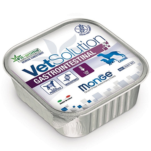 Monge Vetsolution Gastrointestinal 150 Grammi Cibo Umido Per Cani Adulti con Problemi Intestinali- 6 Vaschette