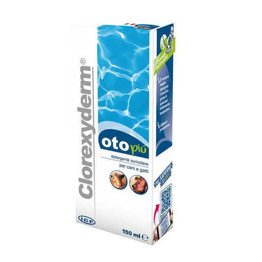 ICF Clorexiderm Oto Più 150 ml Lozione Auricolare Per Cani e Gatti