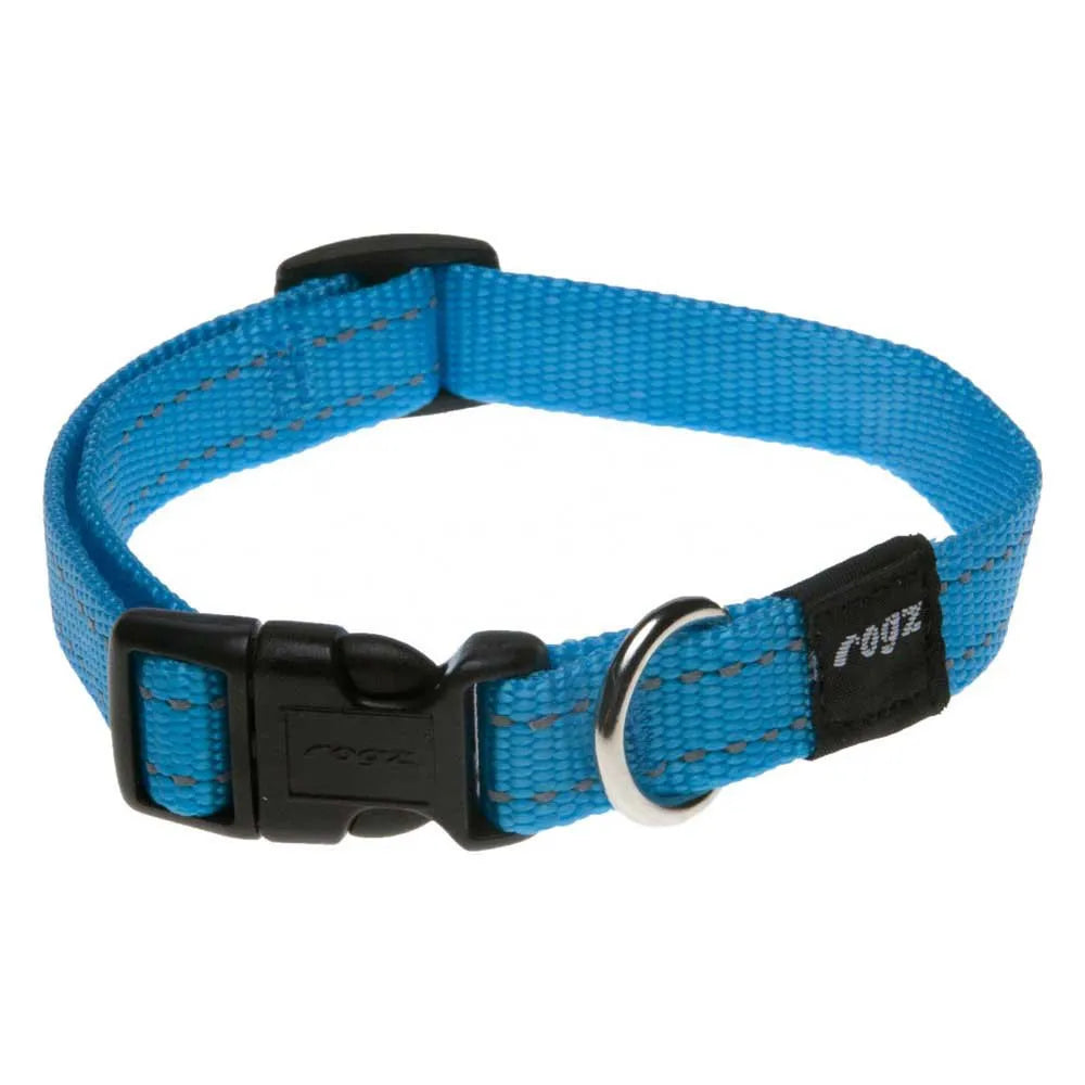 Rogz Collare Regolabile Azzurro 34 - 56 cm Per Cani Taglia Media e Grande