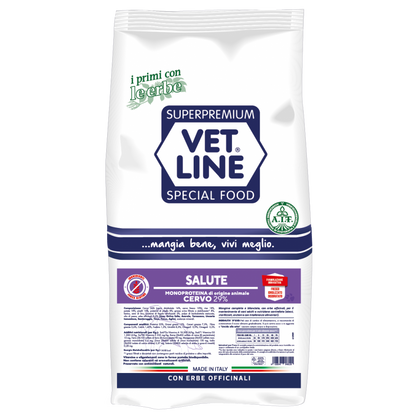 Vet Line Salute Cervo 12,5 kg Crocchette Monoproteiche Per Cani Adulti