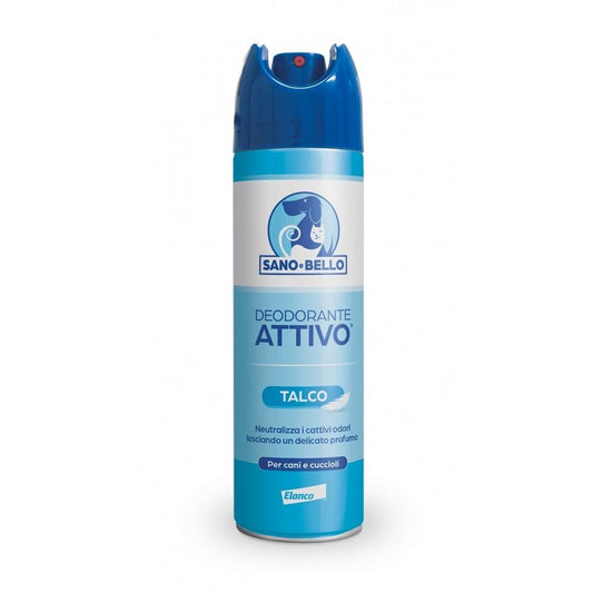 Deodorante Attivo Sano & Bello Talco 250 ml Per Cani e Cuccioli